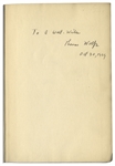 Thomas Wolfe Signed First Printing, First Edition of ''Look Homeward, Angel'' -- Signed in 1929, the Year of Publication